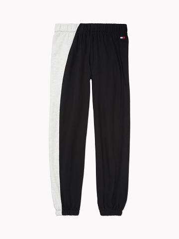 Női Tommy Hilfiger Colorblock Jogger Nadrág Fekete | HU 212OKI